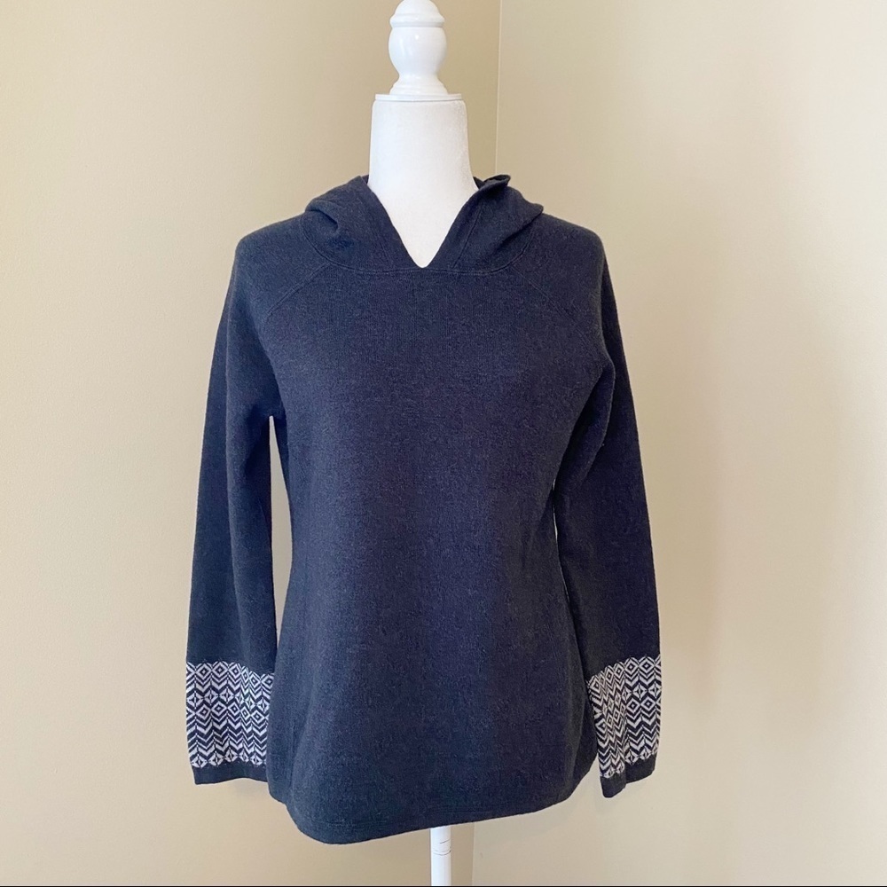 Aspen Rise Gray Print Hoodie Sweater - M